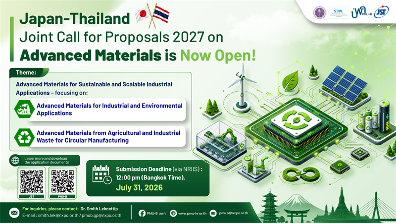 Japan-Thailand Joint Call for Proposal 2027 on Advanced Materials 