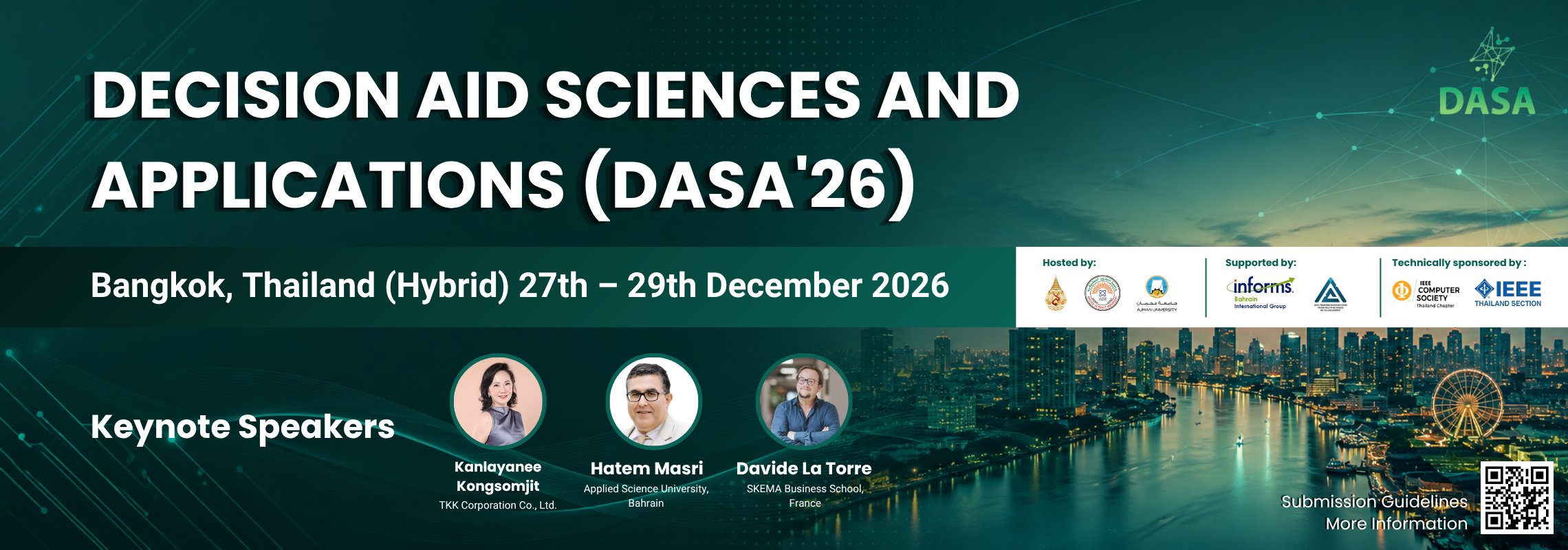 2026 International Hybrid Conference on Decision Aid Sciences and Applications (DASA’26)
